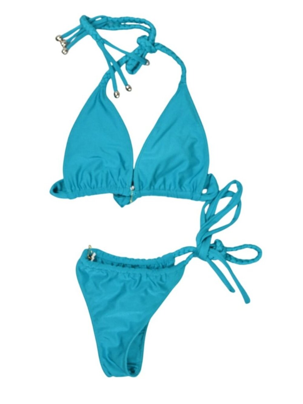 Cosmic Palms Gia Top & Isla Bottom Bikini Set in Blue